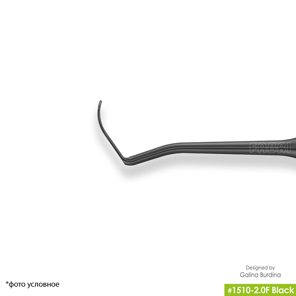 Картинка Штопфер-гладилка дистальная с дополнительными изгибами штопфер-шарик O2.0mm эргономичная ручка O10mm покрытие Black 2 из 5 
