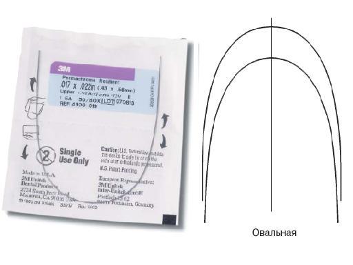 Дуга стальная Пермахром Ризилиэнт / Permachrome Resilient Archwire SS OFIII L 021x025 1шт 4300-030 купить
